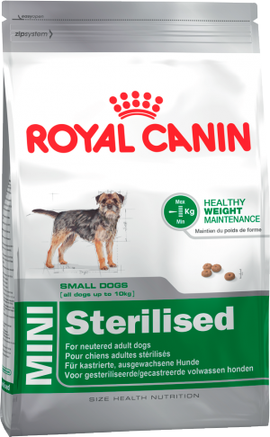 Royal Canin MINI STERILISED Корм для взрослых стерилизованных собак мелких пород