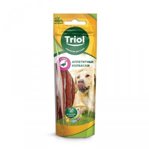 TRIOL Аппетитные колбаски из утки для собак
