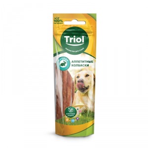 TRIOL Аппетитные колбаски из кролика для собак