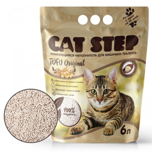 Cat Step Tofu Original Наполнитель для кошачьих туалетов, растительный комкующийся