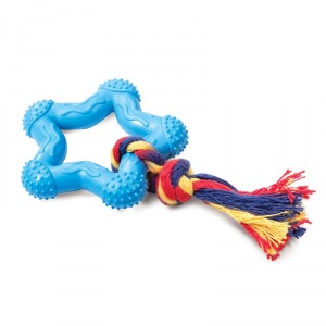 TRIOL Игрушка для собак из ц/литой резины ”Звездочка с веревкой” - уменьшенная 1