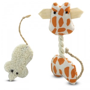 Triol EC35 Набор игрушек для кошек ”Жираф и мышка”