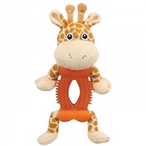 Zolyuks игрушка плюшевая (хлопок+термопластичная резина) для собак ”Жираф”