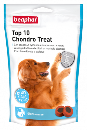 Beaphar Лакомство Top 10 Chondro Treat для здоровья суставов и эластичности мышц собак
