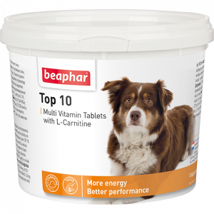Beaphar Кормовая добавка Top 10 с L-карнитином для собак