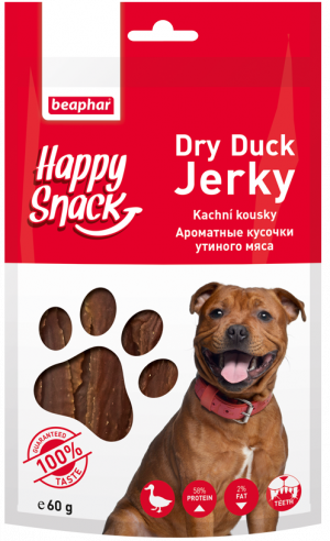 Beaphar Ароматные кусочки утиного мяса Happy Snack для собак
