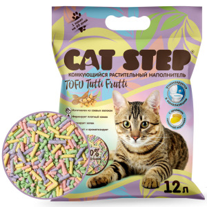 Наполнитель комкующийся растительный CAT STEP Tofu Tutti Frutti
