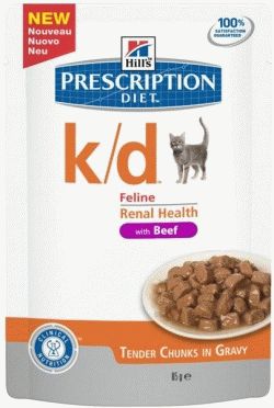 Prescription Diet k/d Кусочки в соусе с Говядиной для кошек при заболевании почек