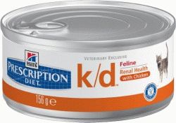 Prescription Diet k/d Консервы фарш с Курицей для кошек при заболевании почек
