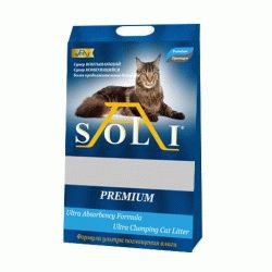 Наполнитель кошачьего туалета A-Soli Premium Супер комкующийся